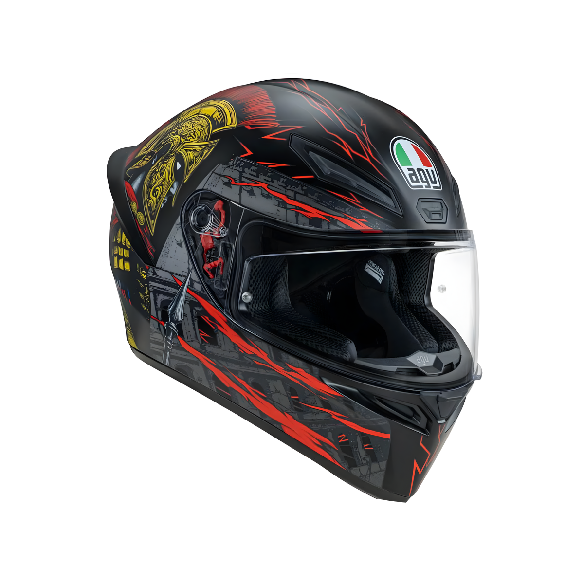 AGV - K1 S GLADIATOR MATT BLACK/GOLD/RED – DOT(E2206) – MŨ BẢO HIỂM FULL FACE AGV - Phượt 4P - Sản phẩm