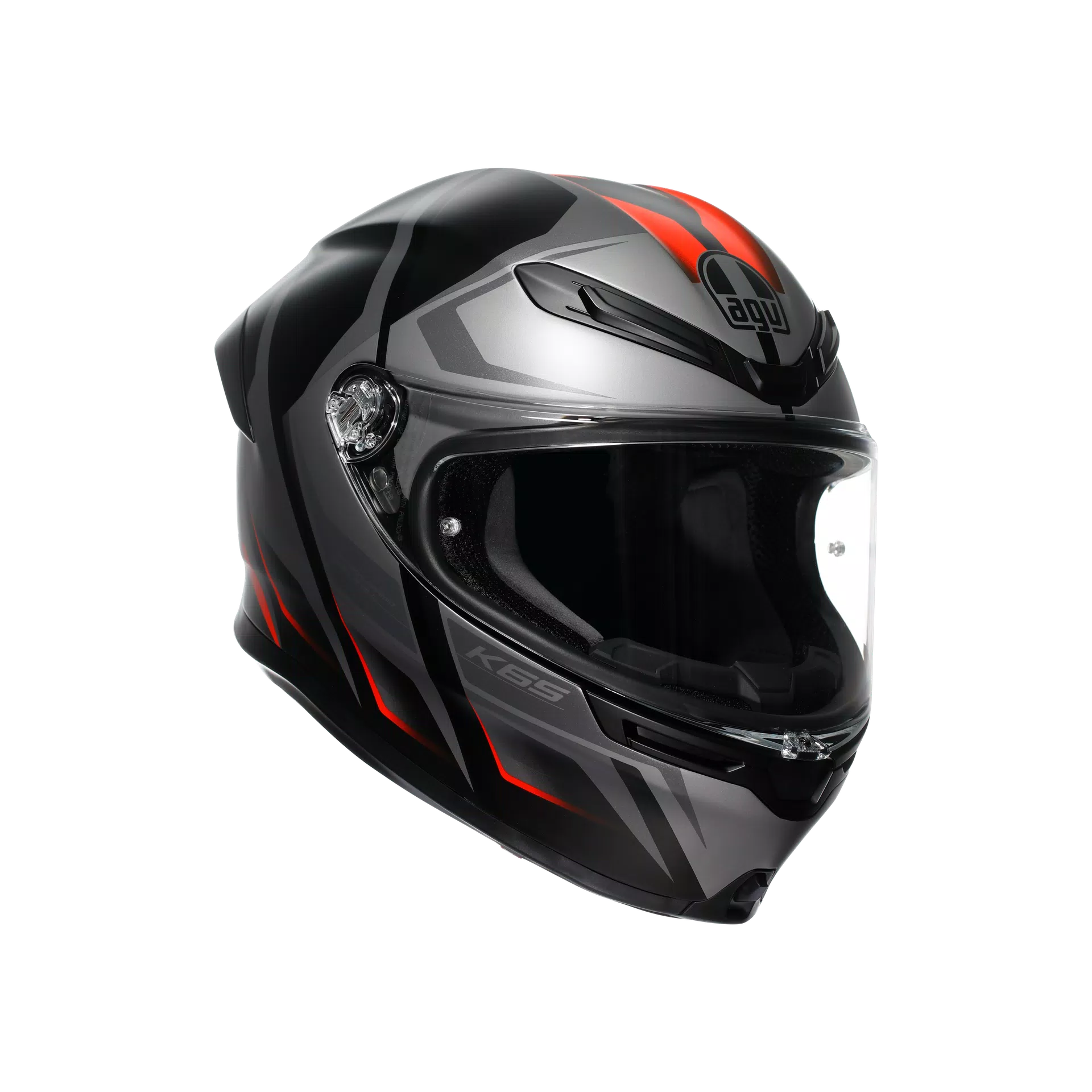 AGV - K6 S E2206 – KARVE MATT BLACK/GREY/RED – DOT(E2206) – MŨ BẢO HIỂM FULLFACE AGV - Phượt 4P - Sản phẩm